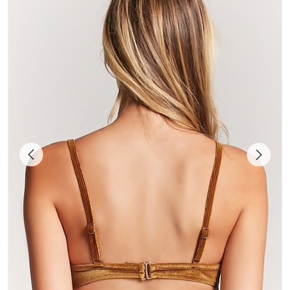Forever 21 Velvet Bikini Small Top/Medium Bottom - Picture 4 of 5